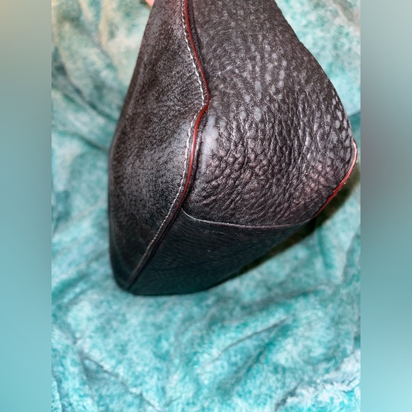 Coach Black and Brown Leather Shoulder Bag with Textured Finish - Picture 9 of 13